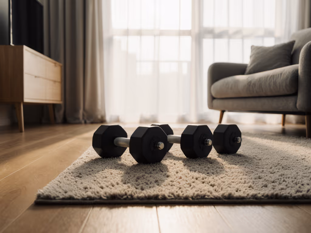 quiet_dumbbell_workout_in_apartment_setting