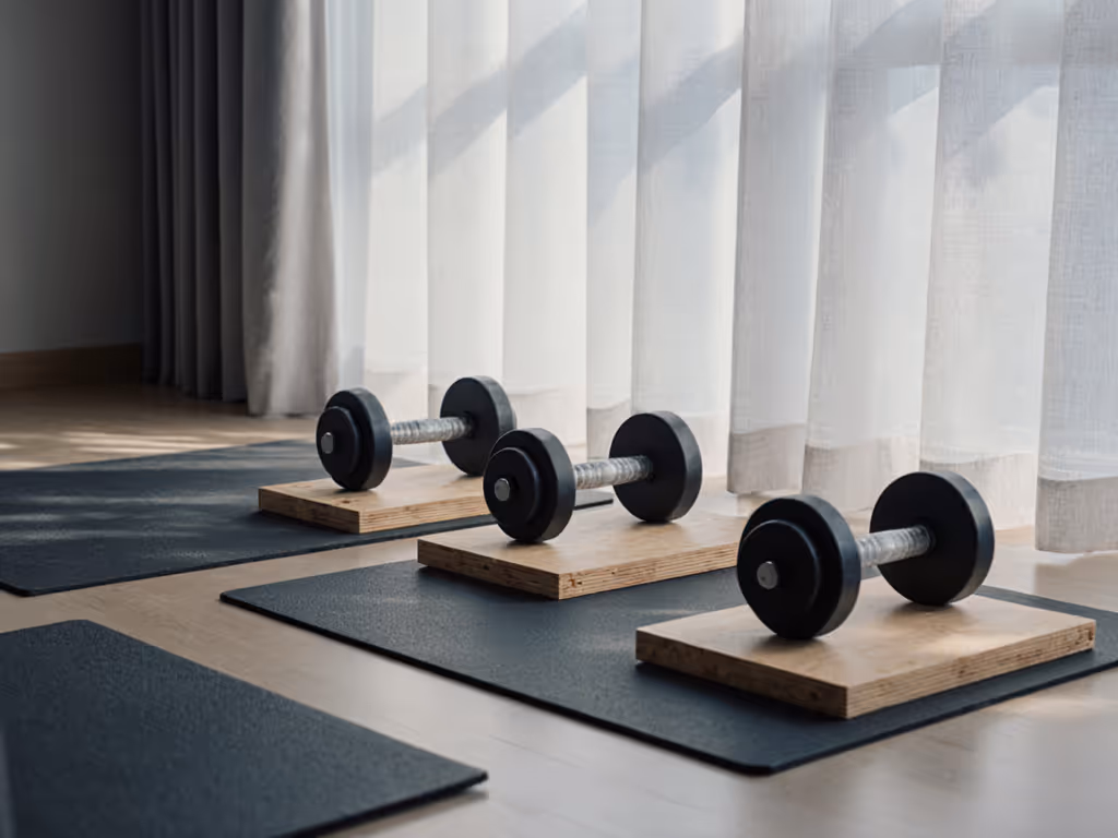quiet_dumbbell_training_setup